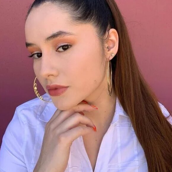 Coach x Jennifer Lopez colab. - Signature Large Hoops Earrings 3" dia. - NWT - Picture 3 of 16